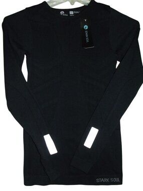 Stark Soul Shirt Mens Small Medium S/M Black Seamless Long Sleeve base layer